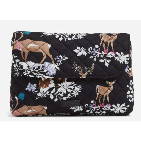 Vera Bradley New Brush and Cosmetic Case ~ Merry Mischief Woodland Animals NWT - Picture 5 of 7
